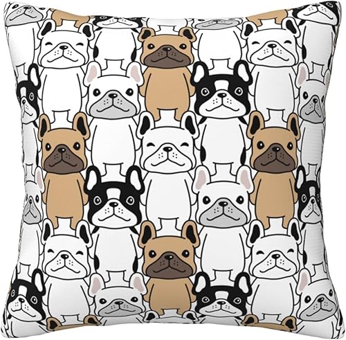 Aimeryup Throw Pillow Covers 12x12 Inch Cartoon Cool Dog Decorative Pillow Covers Cushion Covers cojines decorativos para sala Pillow Cases Cute