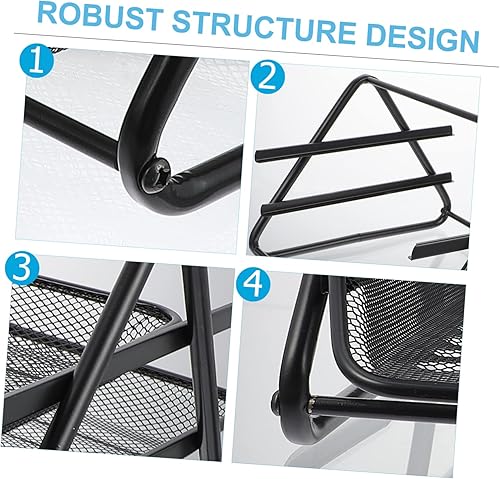 Miniatura 2 de Ciieeo 1 estante de archivos de papel para oficina en casa, bandeja apilable, organizador de bandeja de cartas, organizador de bandeja de cartas de