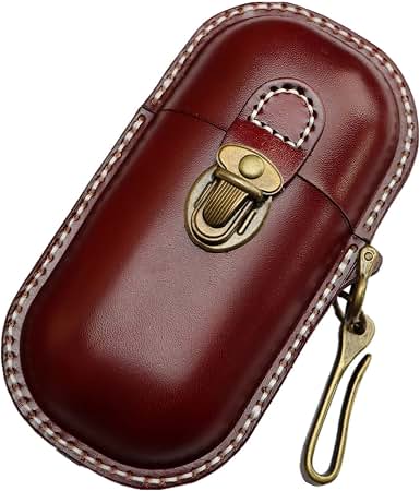 Amazon.com: Fanyixuan Leather Glasses Case Cowhide Vintage Men And