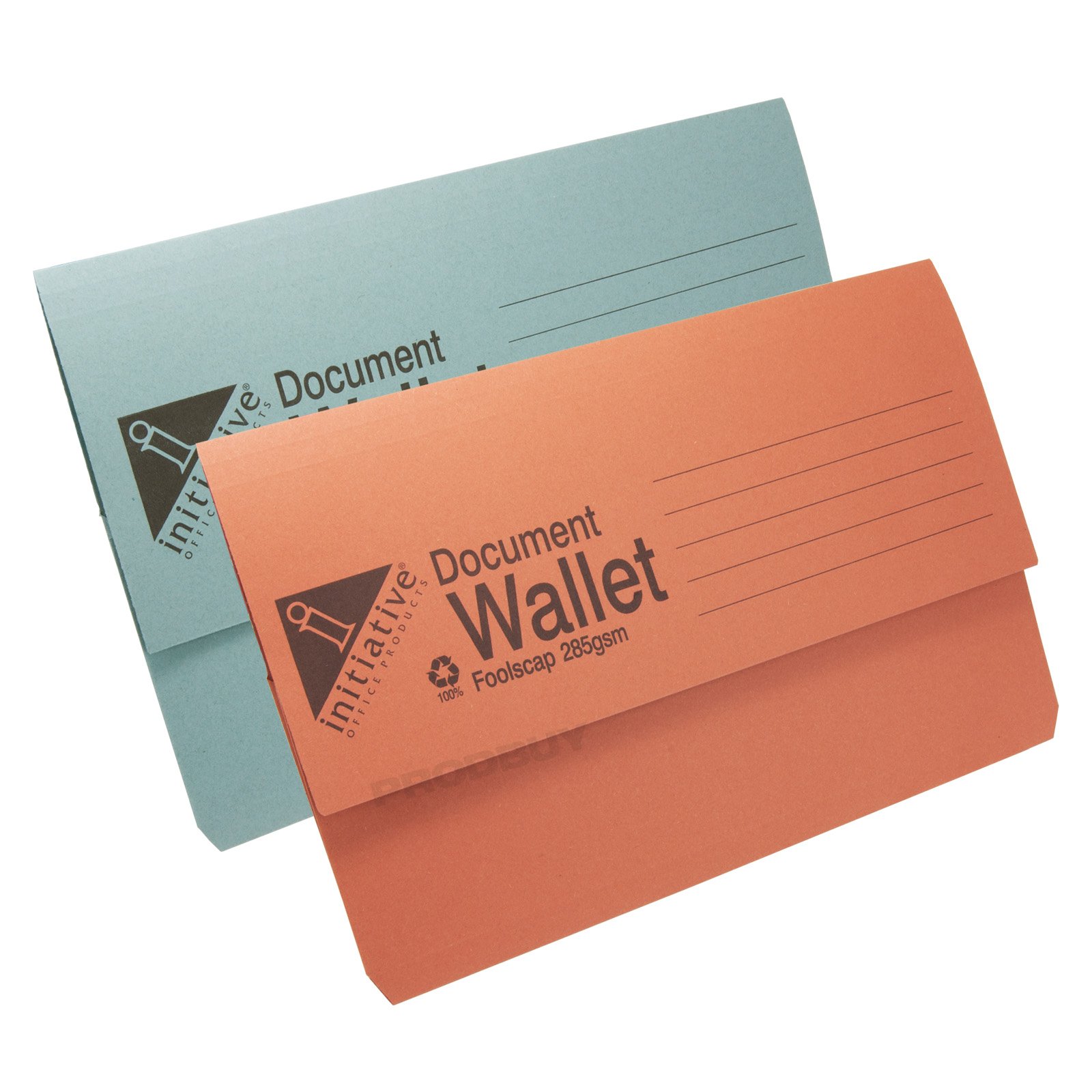 [Pack of 30] 285gsm Foolscap Premium Document Wallets A4 Paper Storage Files Folders (Blue Orange Mix)