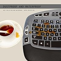 Vista 5 de Logitech K350 MK550 MK570 Wireless Wave Keyboard, protector de teclado de silicona ultrafino para Logitech K350 MK550 MK570 Accesorios de protección