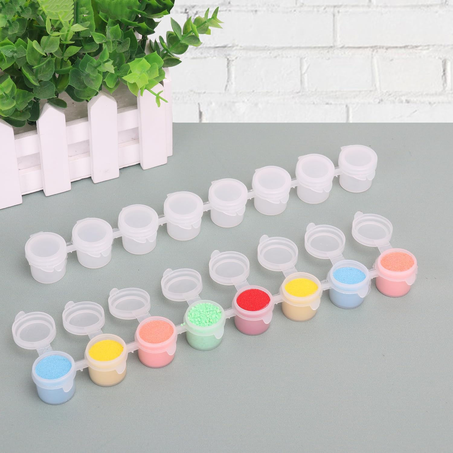 1600 Pieces 0.1oz Empty Paint Pot, 200 Strips Mini Empty Paint Pot with Lids for for art, outdoor sketching, and art festivals Art Festivals(3 ml) - Image 3