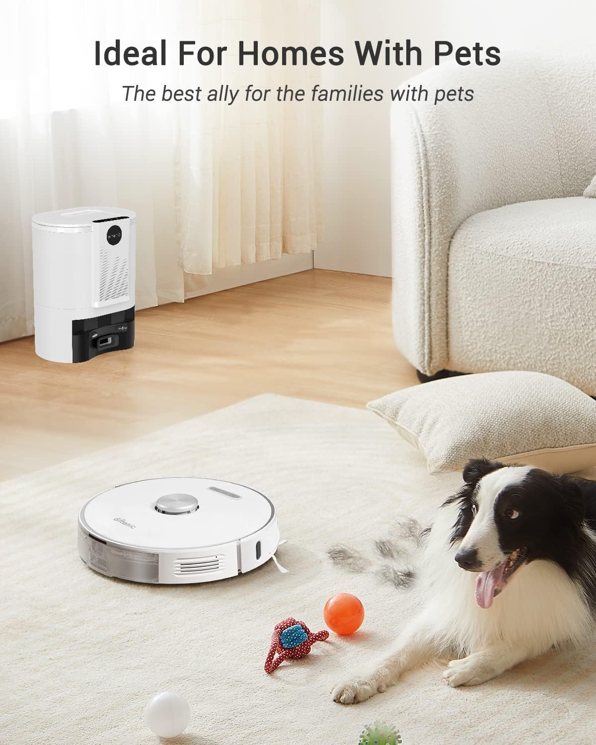 Diagram illustrating multi-floor mapping capability of the robot vacuum
