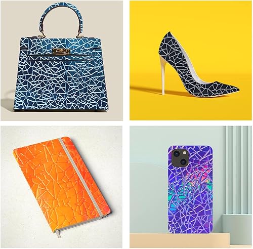 Miniatura 15 de HYANG - Cubo de agua de metal con relieve de espejo dorado, hojas de piel sintética dorada, 1 rollo de 12 x 53 pulgadas, piel sintética muy adecuada