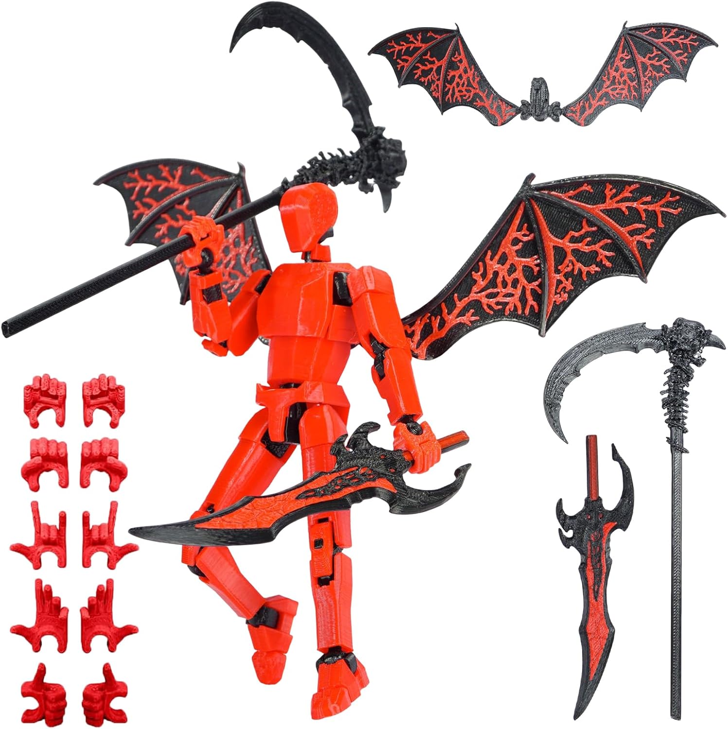 T13 Action Figure Set Assembled-3D Printed Multi-Jointed Movable Dummy 13，Titan 13 Action Figure, Birthday Gifts for Boys, Girls Desktop Decorations
