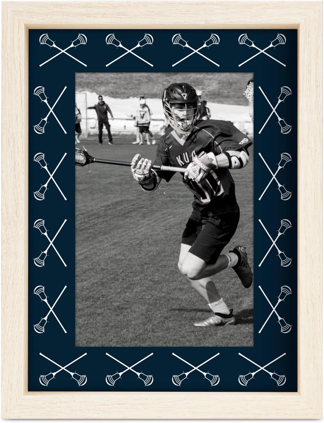ChalkTalkSPORTS Lacrosse Premier Frame | Crossed Lacrosse Sticks Pattern