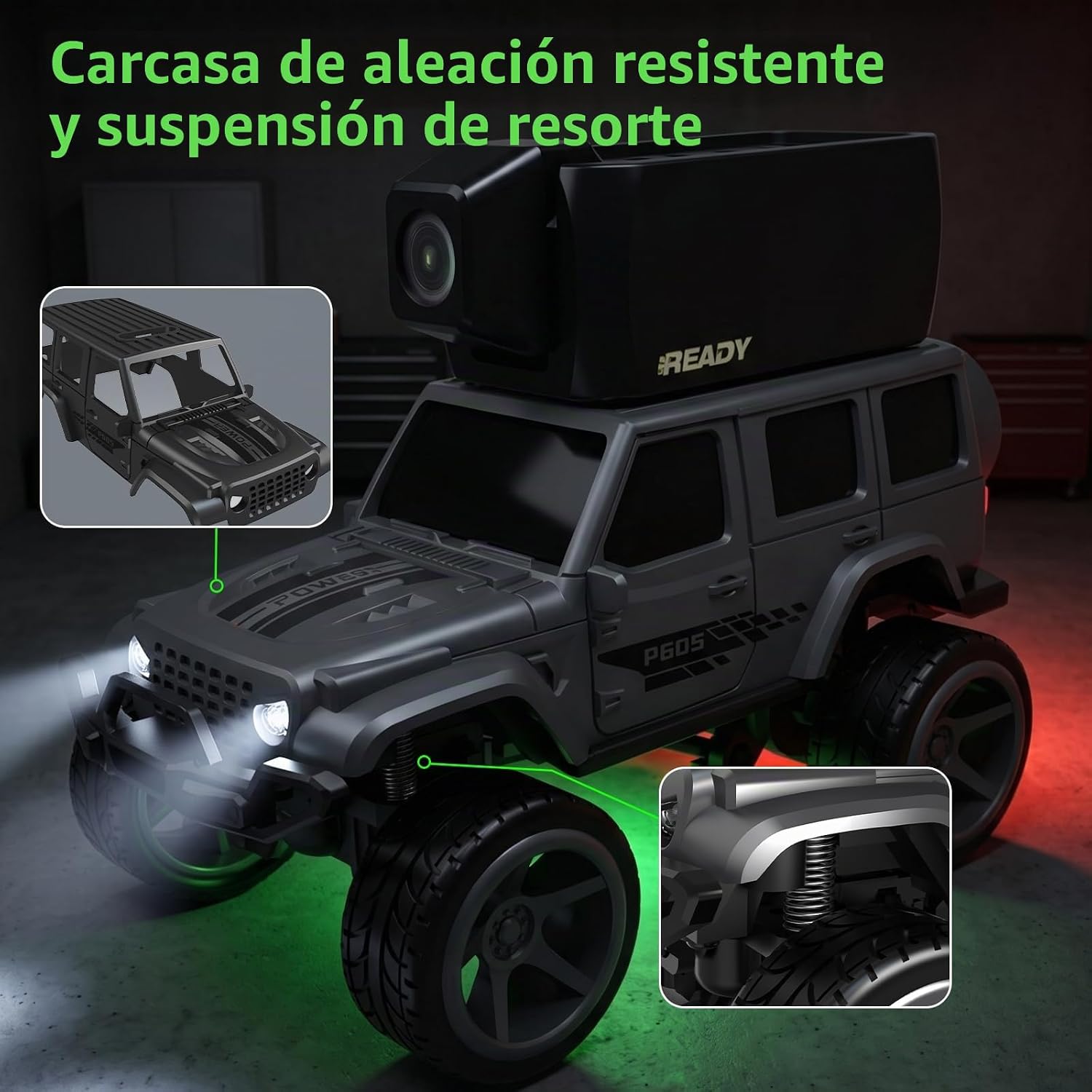 1:64 LCD pantalla RC juguetes de coche con cámara magnética de para niños 6