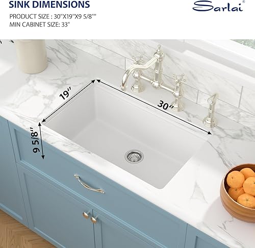 Miniatura 99 de Sarlai Fregadero de cocina negro de 18 x 18 pulgadas, fregadero de estación de trabajo de preparación de barra de 18 x 18 pulgadas, fregadero