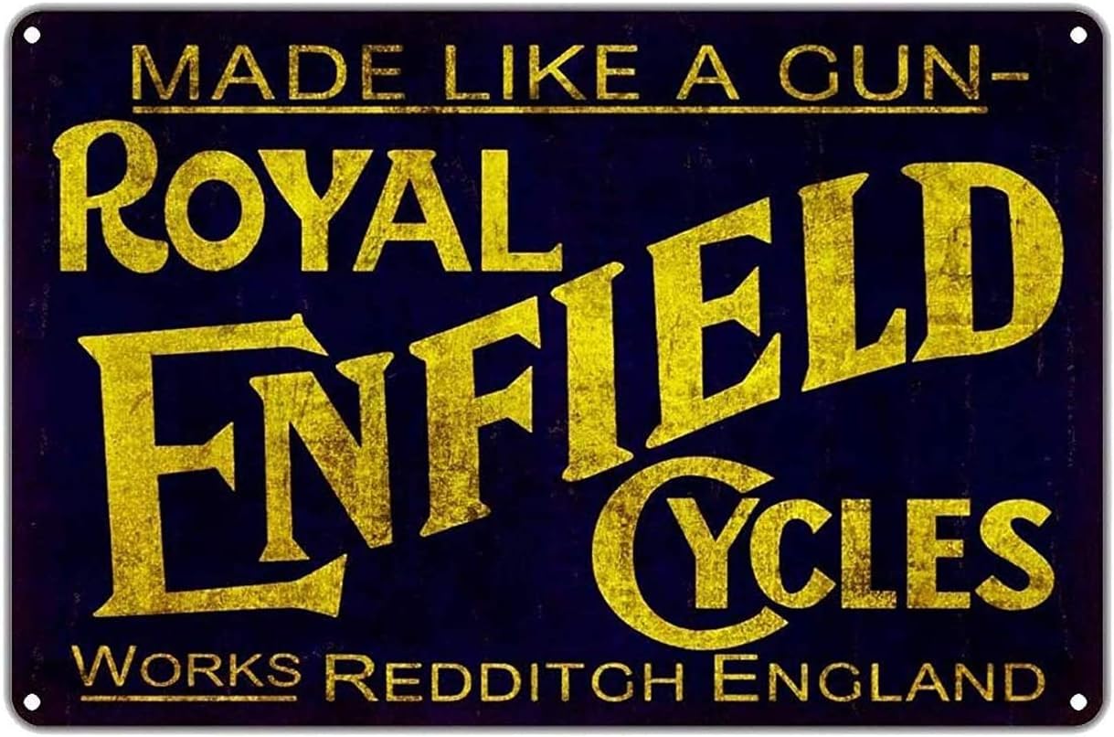 Royal Enfield Cycles England Vintage Retro Tin Signmetal tin sign 8x12 inch