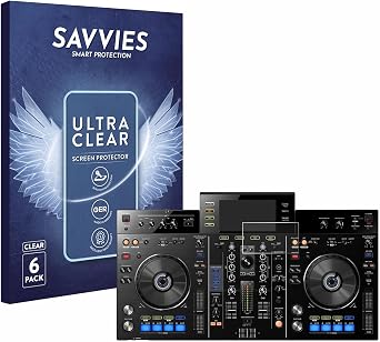 savvies Screen Protector compatible with Pioneer XDJ-RX Protection Film Clear 6-Pack