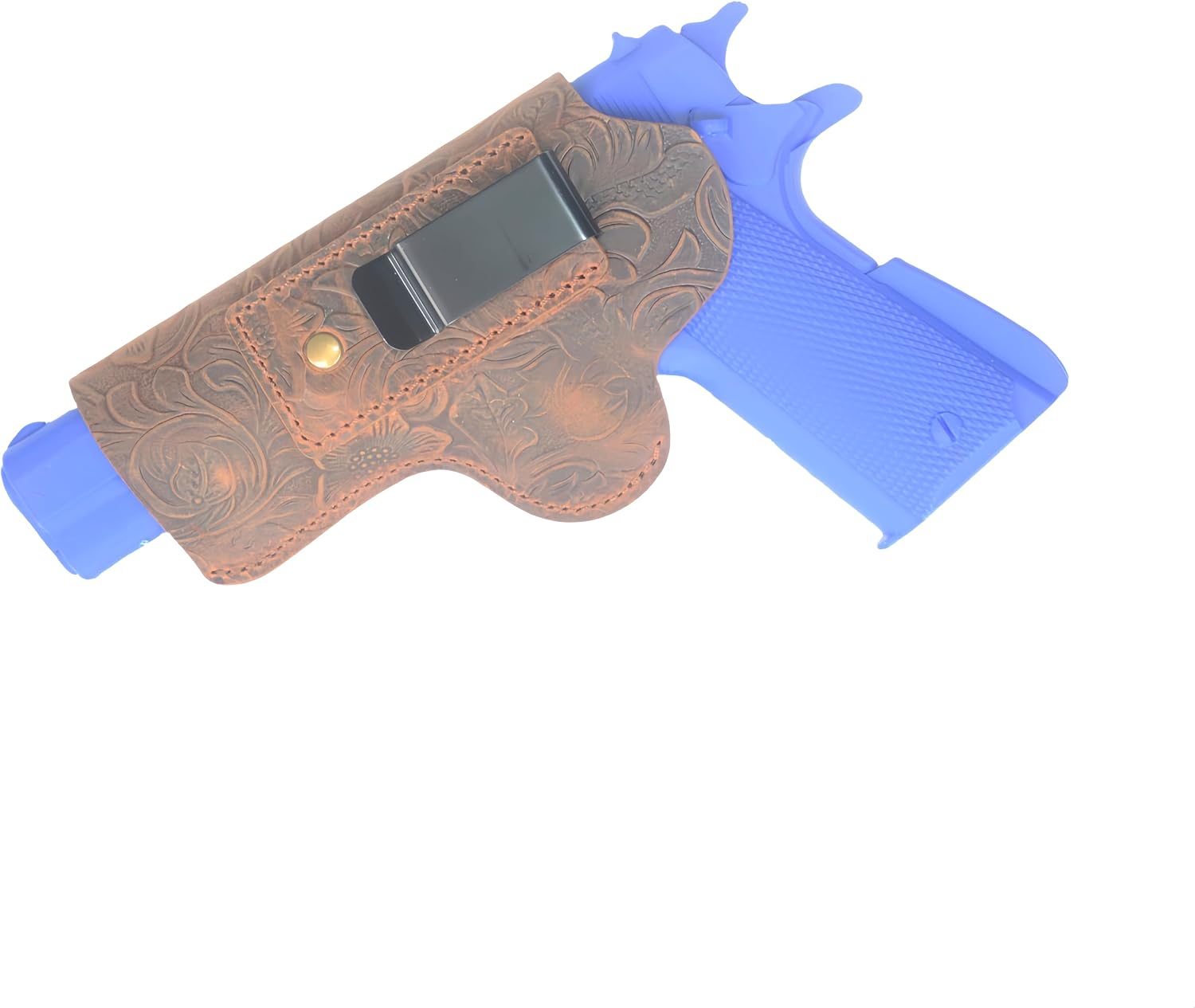 JJNUSA Carry IWB Leather Gun Holster for Taurus 1911 | Colt 1911 | Kimber 1911 | Ruger SR1911 S&W -Sig- Remington Fit 5'' 4.25'' 4'' Barrel Pistols