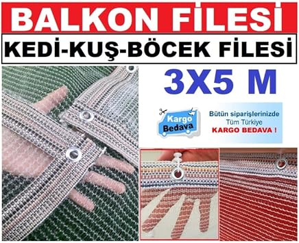 Balkon Filesi Kedi Filesi Kuş Filesi Kuş Önleme Filesi 3X5M.