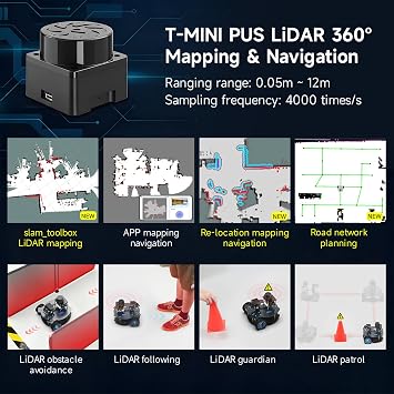 Yahboom MicroROS Robot Car Kit ROS2 SLAM Mapping Navigation