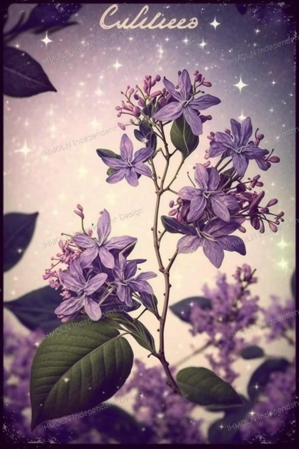 Purple Lilac Diamond Painting For Adults And Children, Diy Colorful Crystal Painting Kits, Full Round Cross Stitch Art Dream Garden Plant Life Aesthetics, For Room Decor Classroom Decor 50X50 Cm