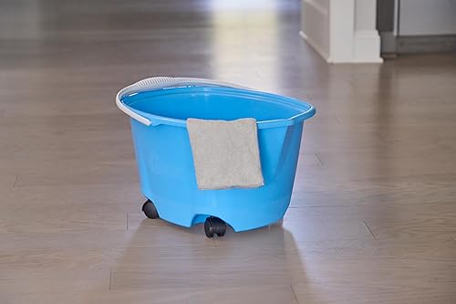 Miniatura 2 de Quickie EZ-Glide - Cubo multiusos sobre ruedas, 5 galones, azul, para limpieza de bañohogarcocina o lavado de autos