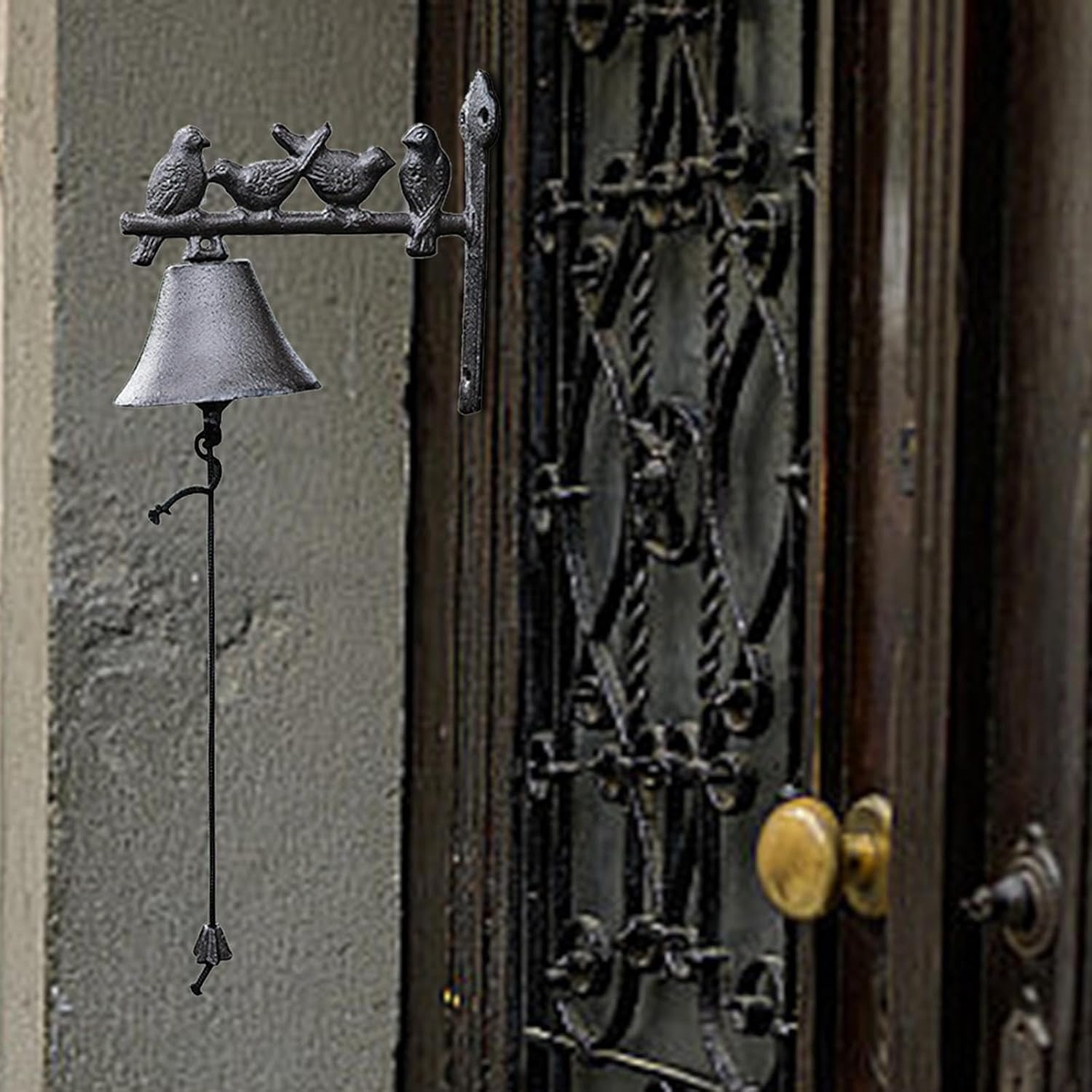 SECRET DESIRE Creations Outdoor Dinner Bell Birds Decoration Cast Iron Doorbell for Indoor Yard Home|Home Decor|Figurines