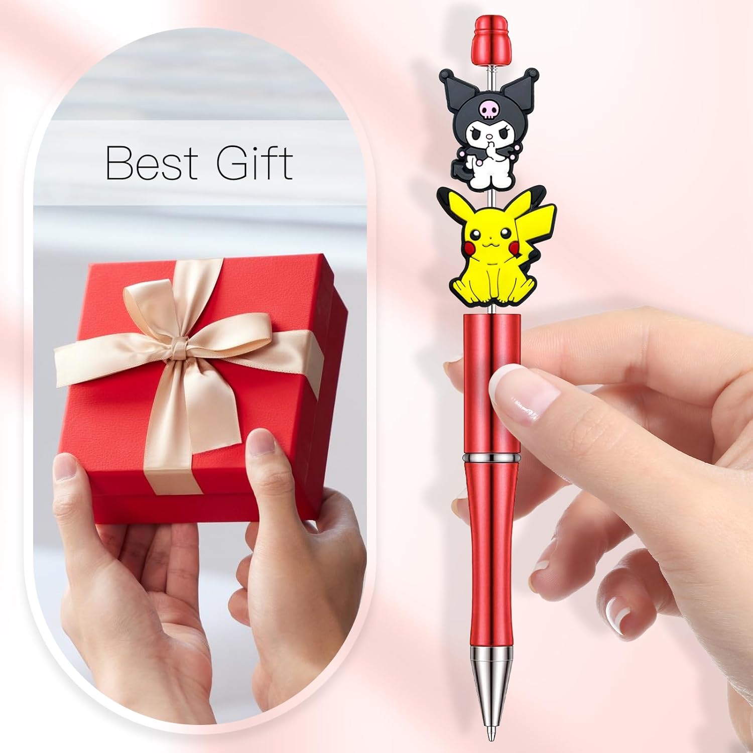 20Pcs Random Cartoon Focal Beads for Pens, Cute Silicone Focal Beads for Making DIY Bead Pens Keychain Jewelry - Image 6