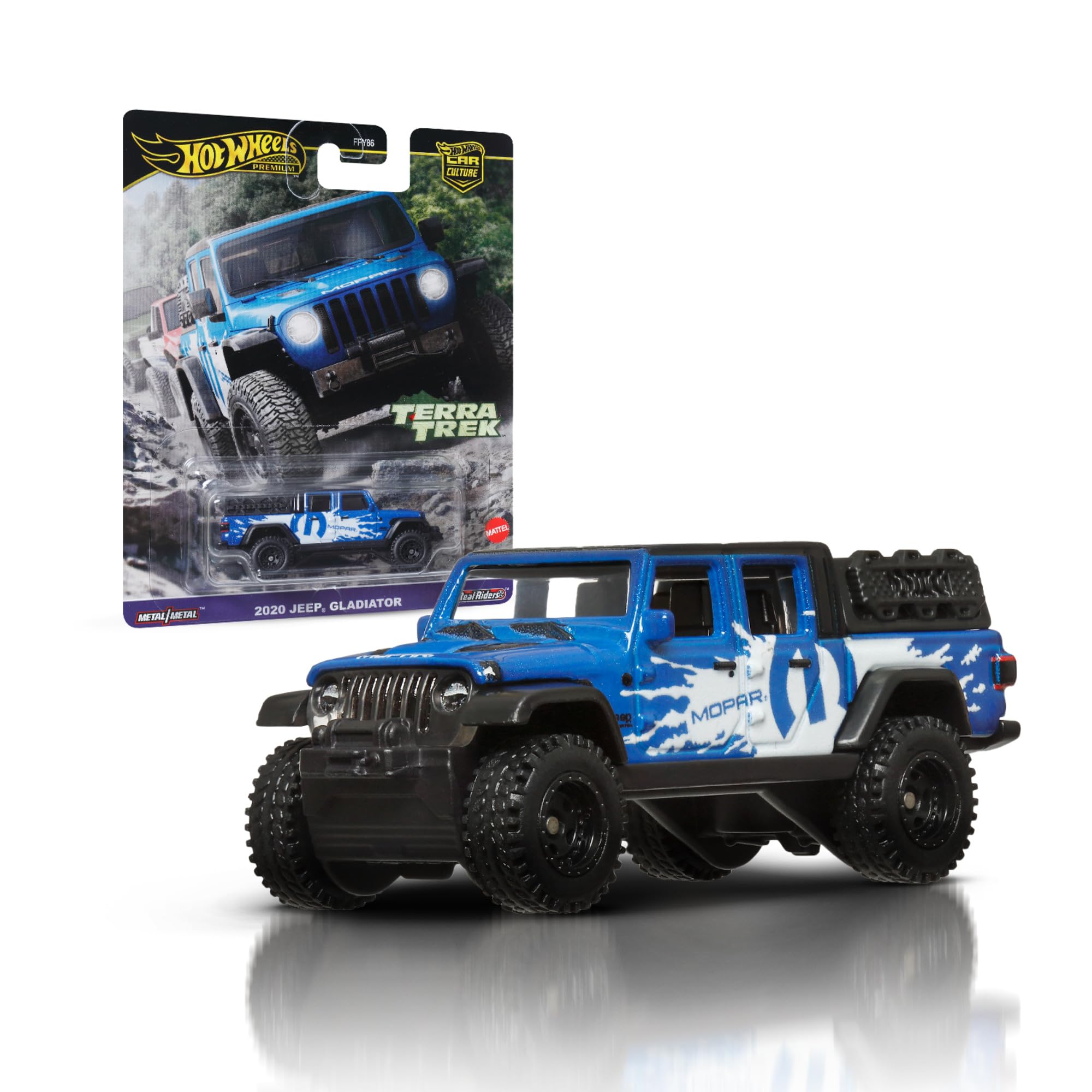 Hot Wheels Premium Jeep Gladiator, Car Culture Circuit Legends Vehículos para niños y niñas a partir de 3años y fans y coleccionistas adultos, colección de vehículos Car Culture a escala 1:64, HRV91