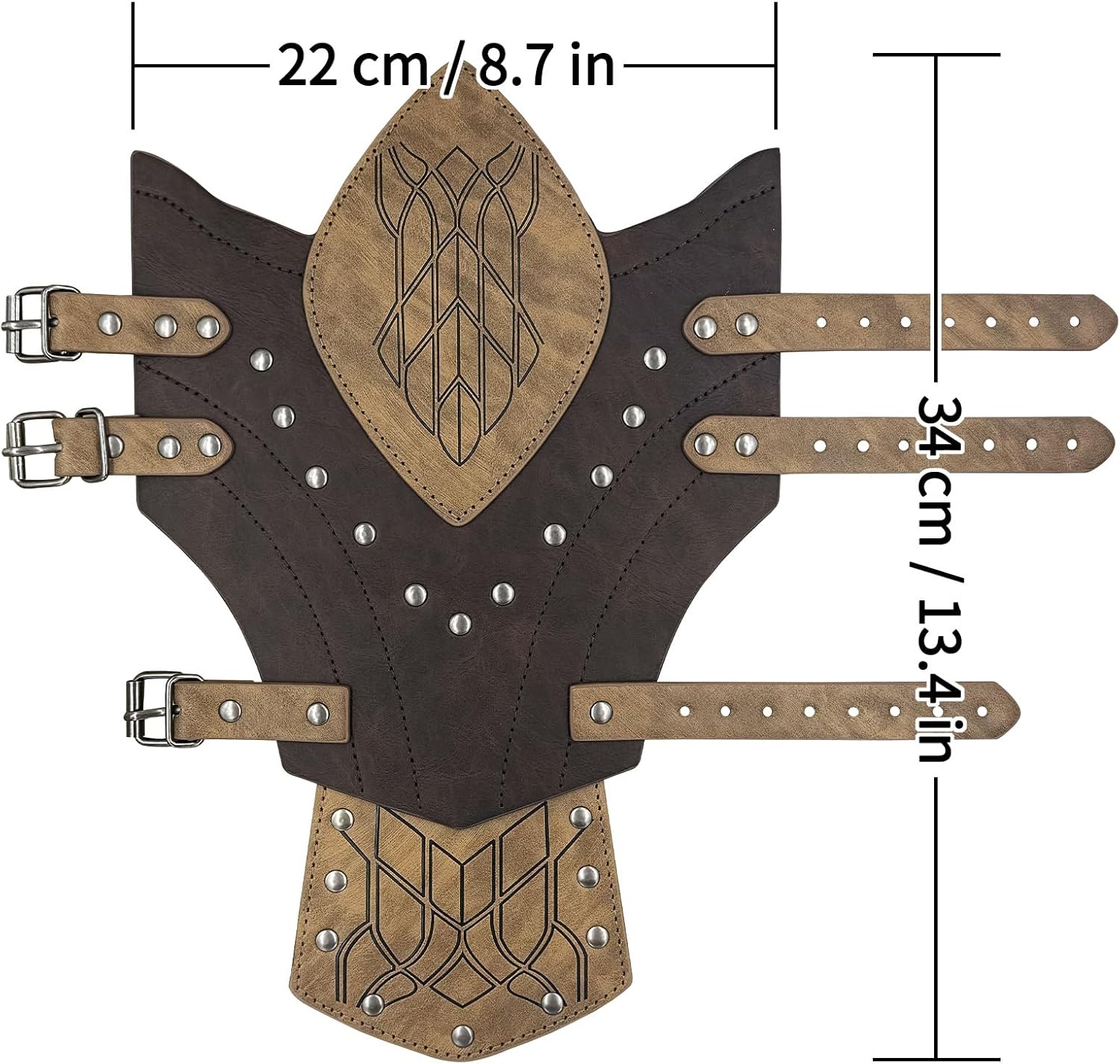 Medieval Punk Retro Men's Arm Guard Bracer Leather Boxing Gloves Bow Hand Shooting Glove Scandinavian Viking Style Vintage Wristguard