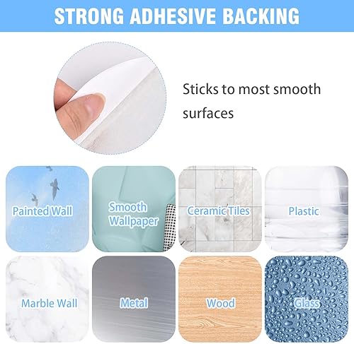 Miniatura 5 de Juego de 5 piezas de espejos de fases lunares, calcomanías de pared de espejo acrílico, calcomanías de pared autoadhesivas, espejo de luna