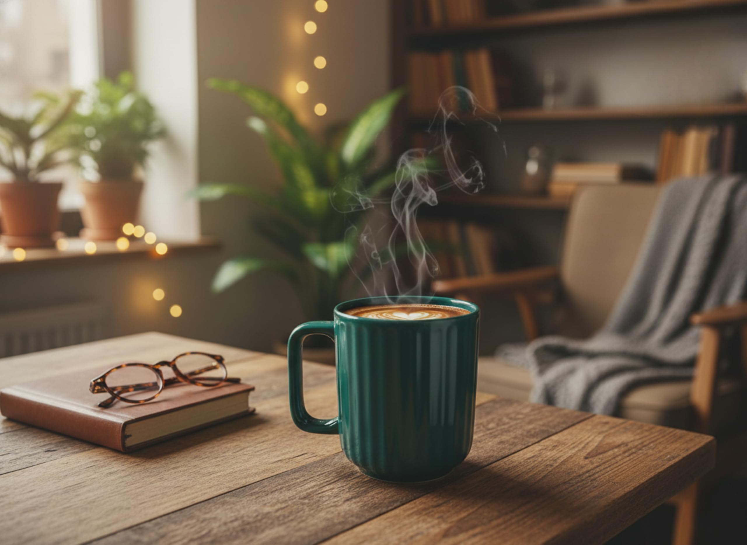 Premium Fluted Deep Emerald Green Glossy Finish Ceramic Tea and Coffee Mug - 350ml Large Cup for Home Decor, Office Use, and Gifting - Elegant Home Decor Vase Alternative