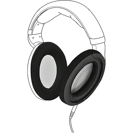 Earpadz Replacement for Sennheiser HD598, PC37x Gaming Headset Ear Pads, Soft Knit Headphone Cushions (Jerzee, Black, 1 Pair)