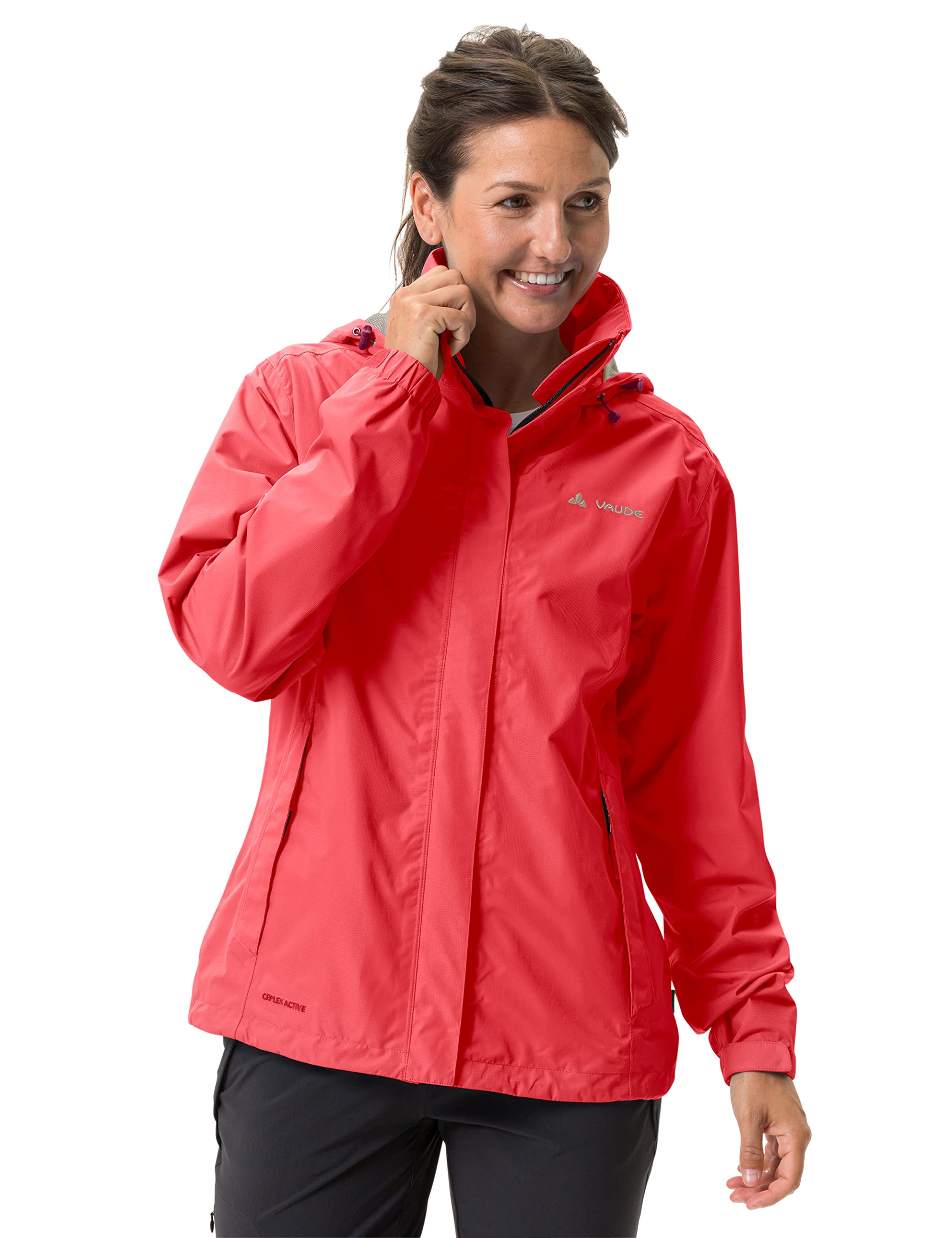 VAUDE Regenjacke Damen leicht - Women's Escape Light Jacket, wasserdichte Outdoor-Jacke, atmungsaktiver Windbreaker mit Kapuze, Klimaschonende Wanderjacke