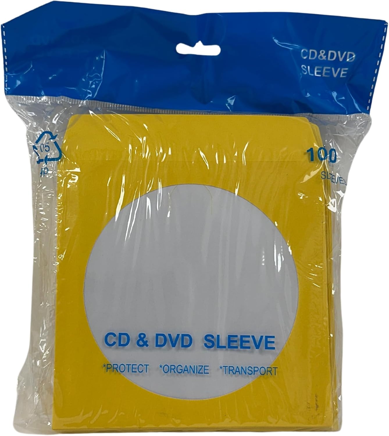 Mediaxpo 300 Yellow Color Paper CD Sleeves with Window & Flap