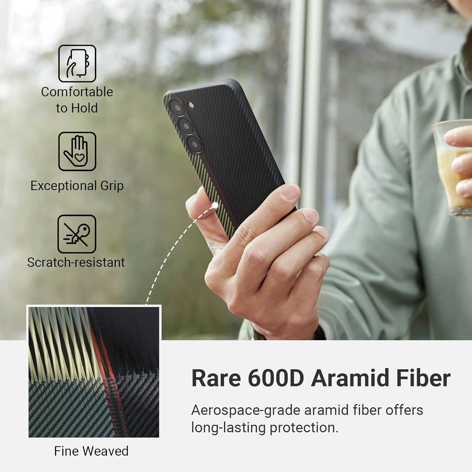 pitaka case for galaxy s23 6 1 inch with magsafe battery pack aramid fiber made overture