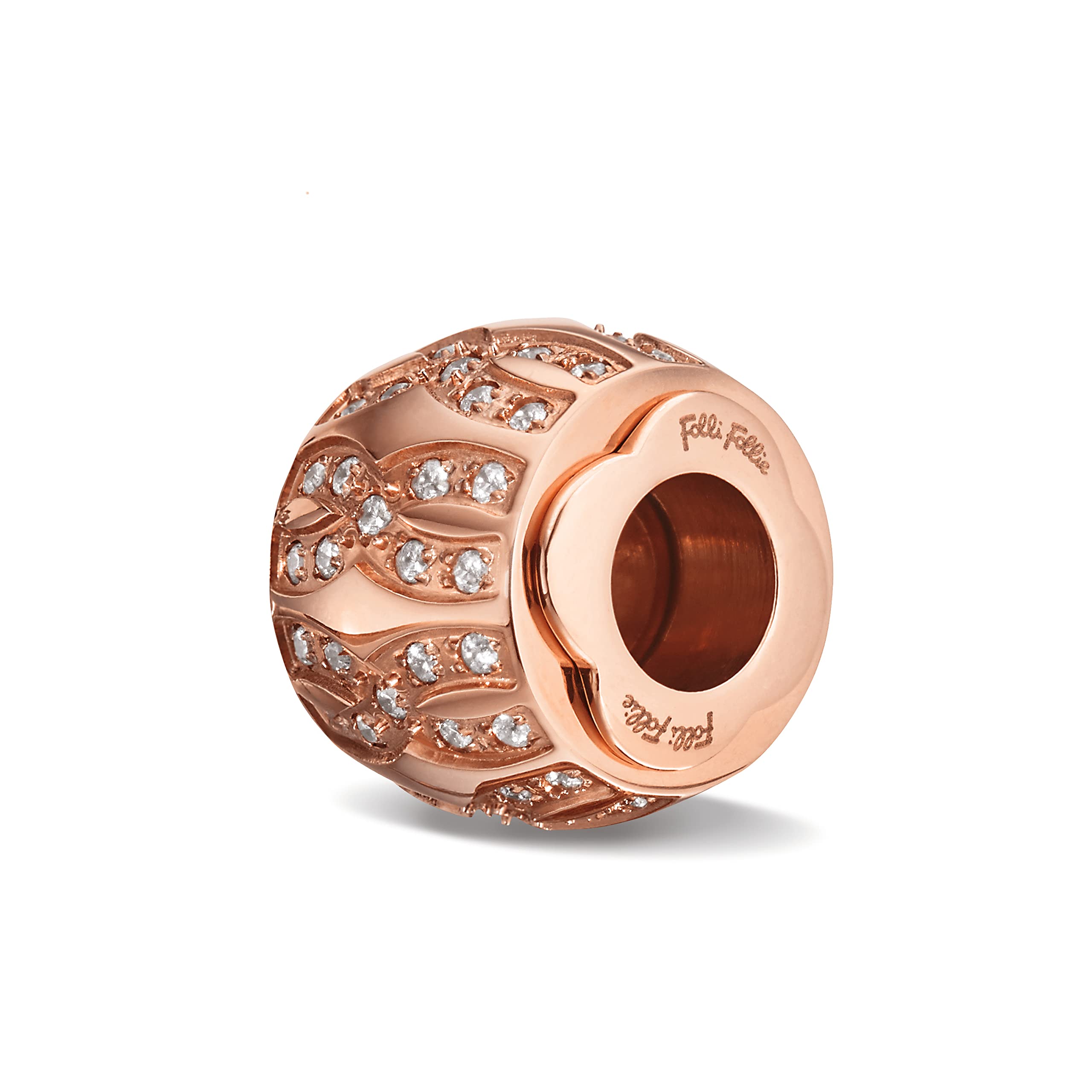 Abalorio de mujer Folli Follie plata de ley contra alergias oro rosa 1cm 2