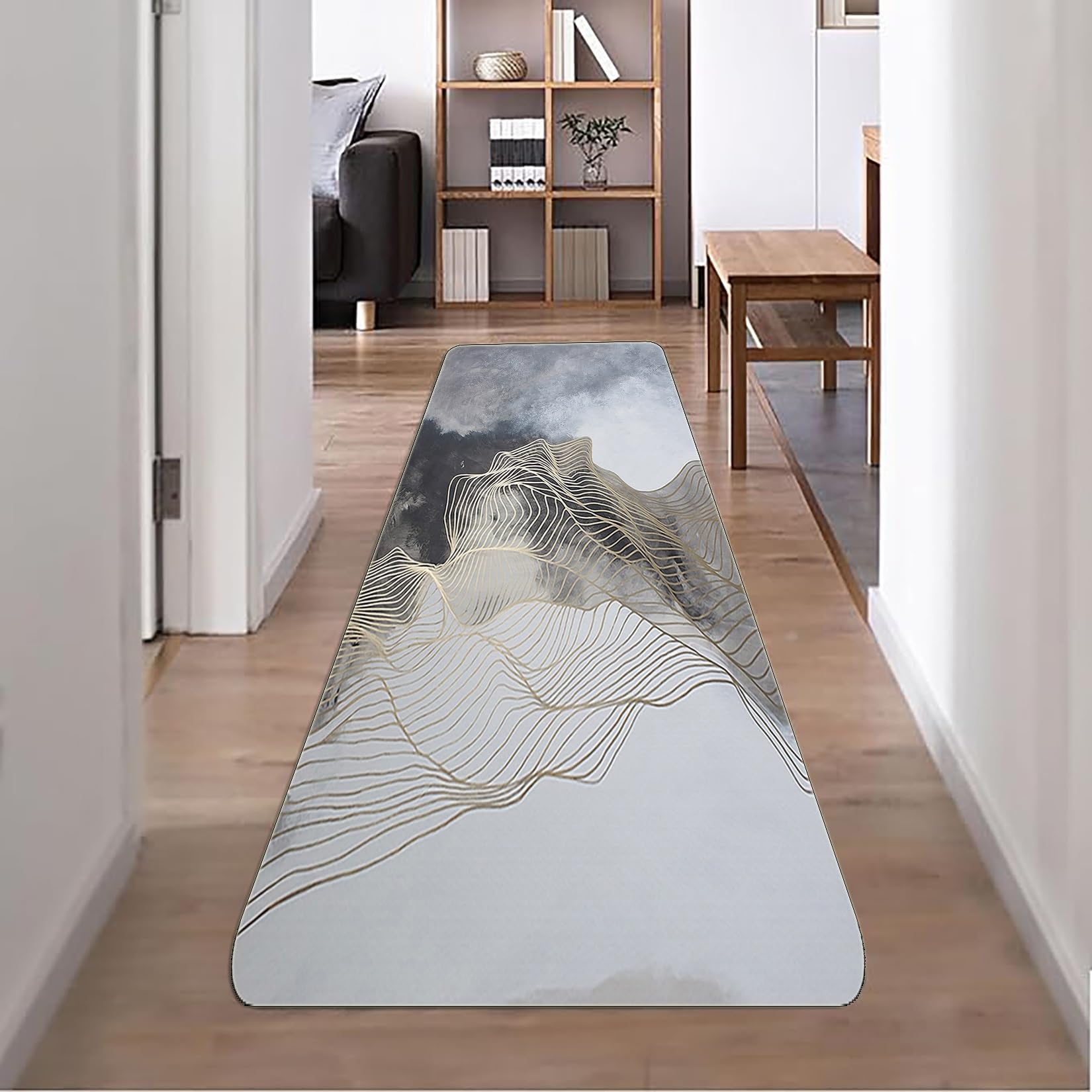 Dywanik Do Przedpokoju 55 x 500 cm Nie Gubiąca Włosia, Miękka Dywaniki Do Domu Antypoślizgowy, Dirt Trapper Wytrzymały Do Kuchni, Przedpokoju, Pralni, A