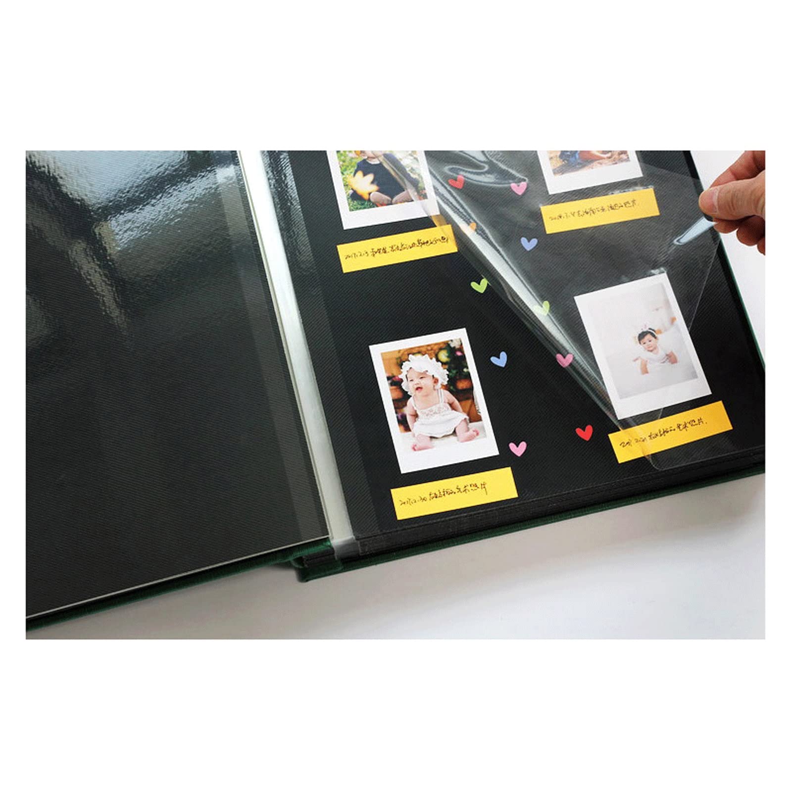 Album fotograficzny sztuka abstrakcyjny krajobraz obraz olejny DIY album na wklejanie okładka duża pojemność rodzinny album na zdjęcia czarny papier biały album papierowy książka rodzinne albumy fotograficzne (rozmiar: 20 arkuszy/czarny papier)