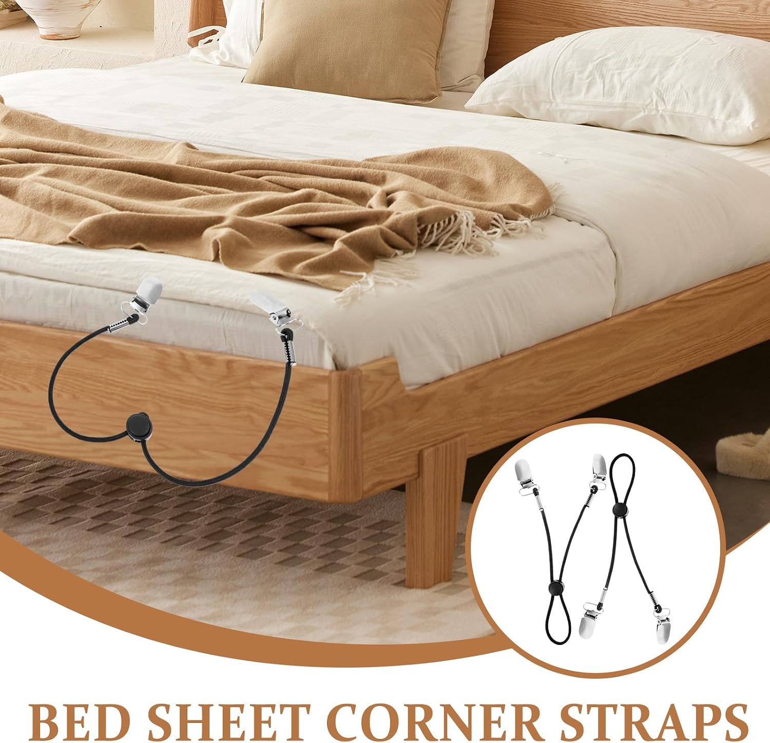 KALLORY 10 Pcs Sheet Anti-Slip Clip Duvet Comforter Holders Bed Accessories Duvet Comforter Clips Comforter Laundry Clip Blanket Holder Clips Adjustable Strap Duvet Clips Multifunction