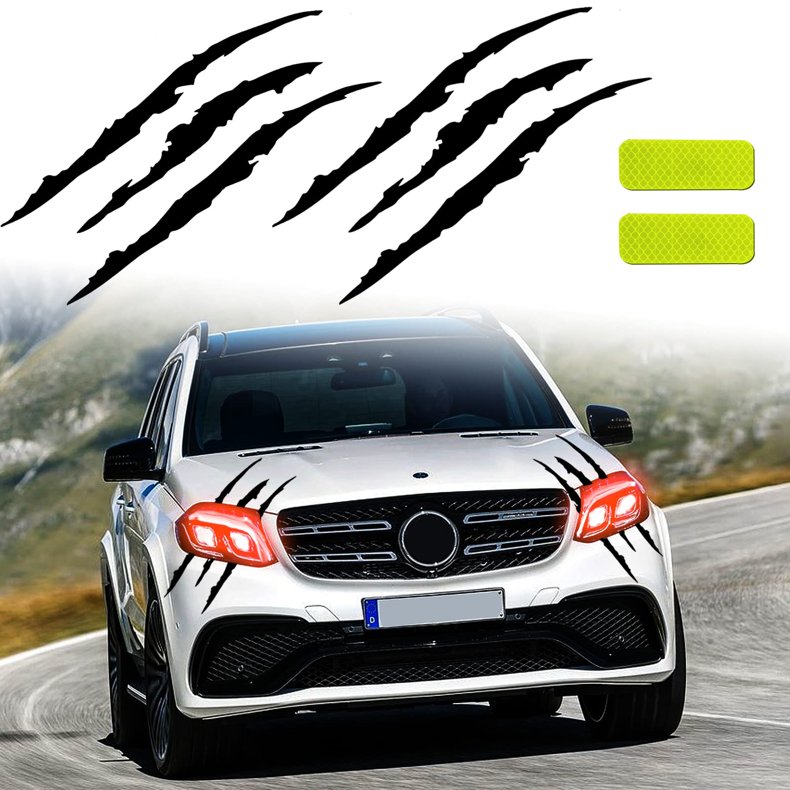 Fasce Decorative Per Auto In PVC – Adesivi Per Carrozzeria A Tema Halloween – 4 Colori: Argento, Laser, Oro, Blu