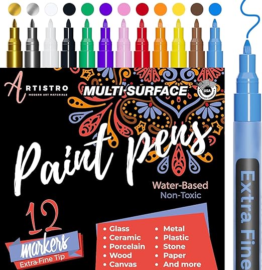 ARTISTRO Paint Pens for Rock Painting, Stone, Ceramic