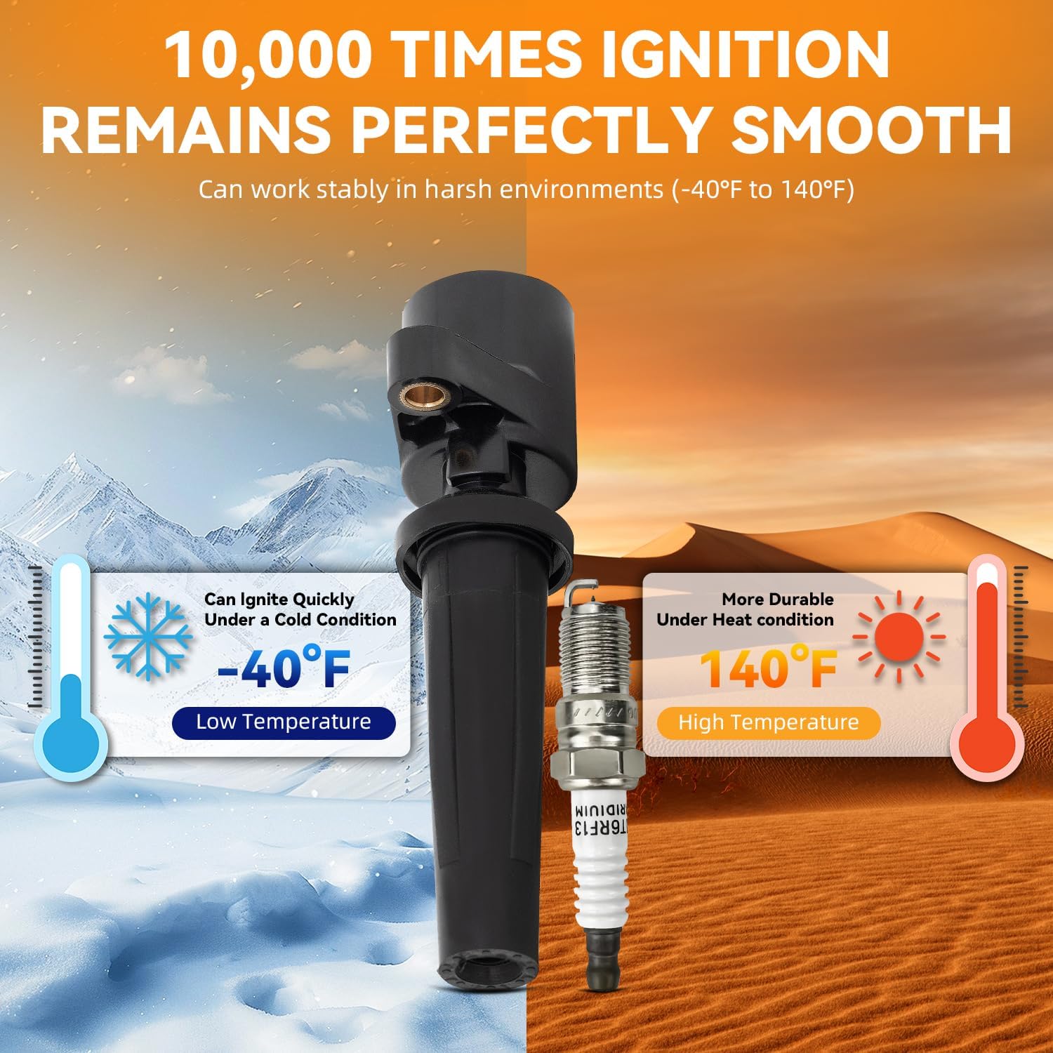 DEAL 4pcs DG507 Ignition Coil Pack + 4 Double Iridium Spark Plugs Compatible with Mazda 3 6 Focus Transit Connect Escape Mariner Tribute EcoSport 2.0L 2.3L 2.5L L4