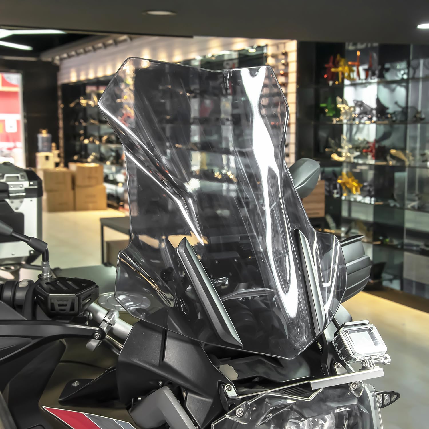 Parabrezza Deflettori per Moto R1200GS ADV 2013 2014 2015 2016 2017 2018 R1250 ADV 2018-2023 Motocicletta Deflettore Vento Schermo Carenatura Anteriore Potezione (Fumo Feggero)