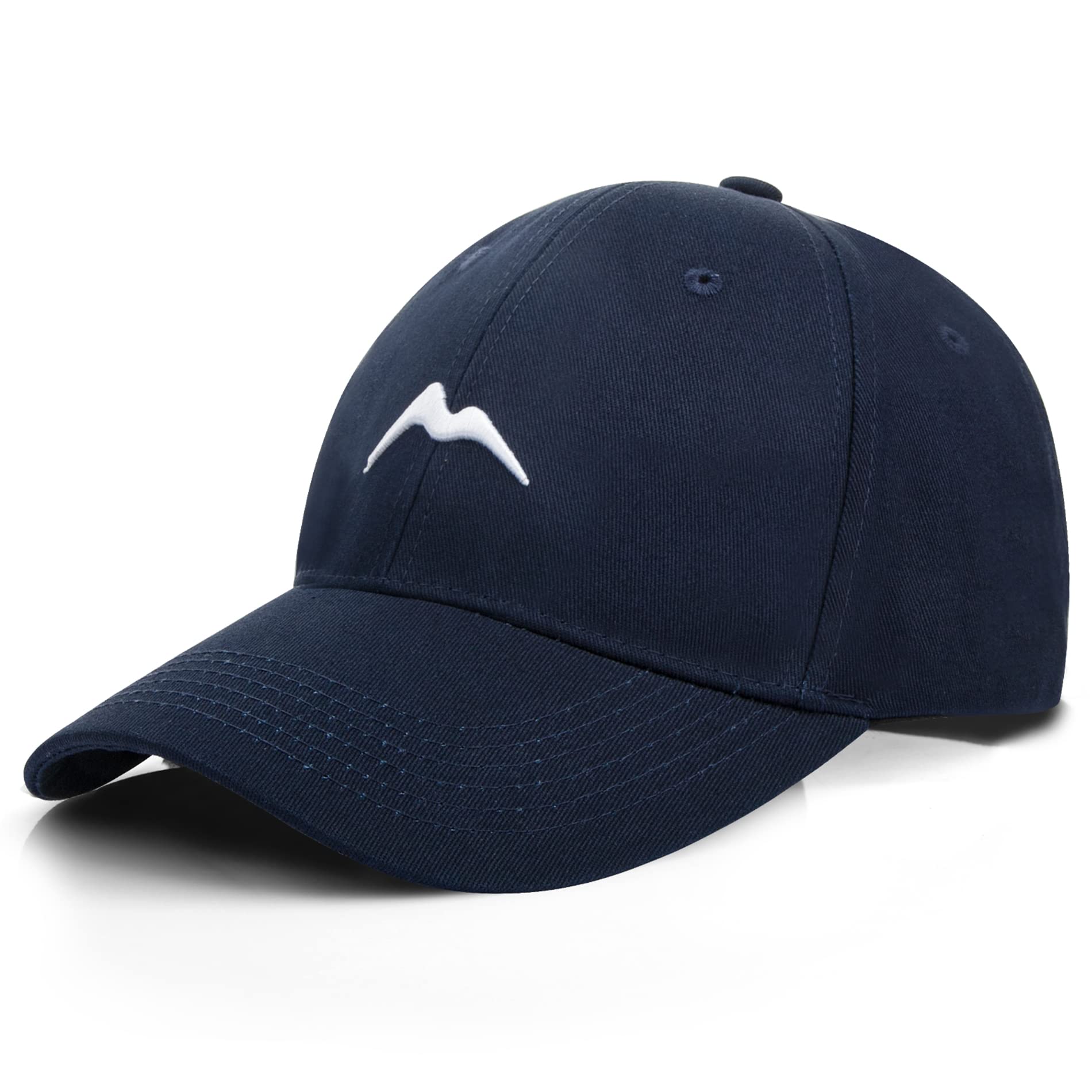 Momoshe Cap Herren Sommer Damen 100% Baumwoll Kappe Verstellbar Atmungsaktiv Einheitsgröße Baseball Bergspitzen Stickerei Sport