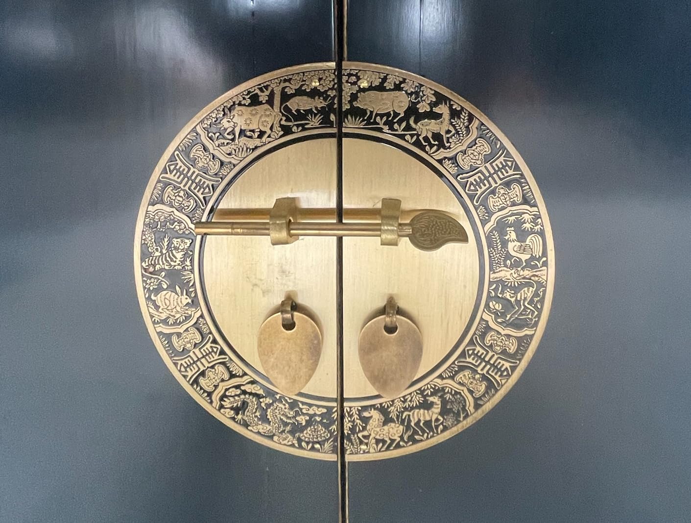 Chińskie meble azjatyckie komoda kredens szafka bufet szafka weselna vintage styl kolonialny styl Shabby Chic (Midnight-Blue)