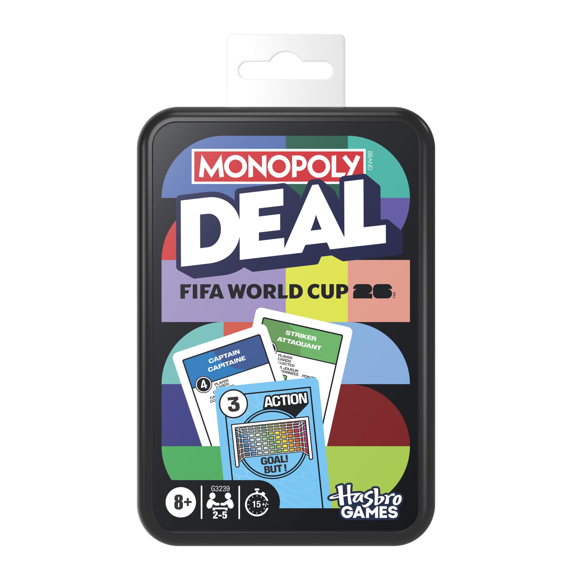 Monopoly Deal FIFA World Cup 2026 Edition Game | Officially Licensed FIFA World Cup Soccer Card Game for Kids | Ages 8+ | 2 to 5 Players | 15 Mins. (English & French Version) - 1