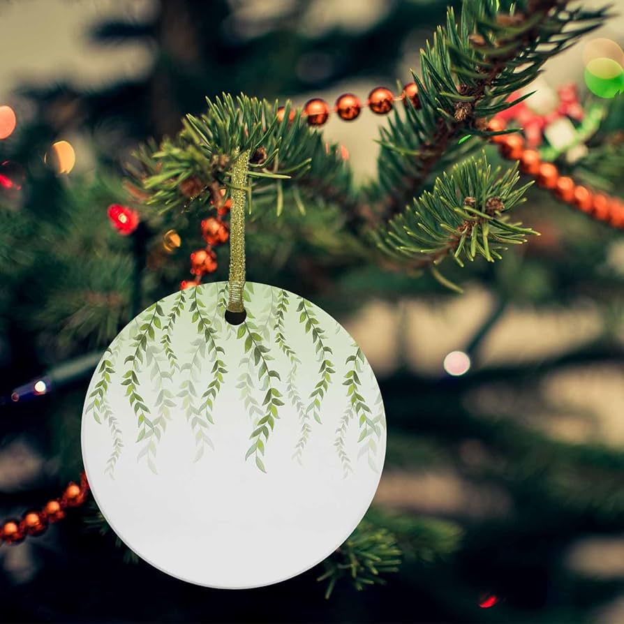 2024 green×whiteのクリスマスアレンジメント③ Amazon.com: LEOKOTI Christmas Ornaments 2024, Green