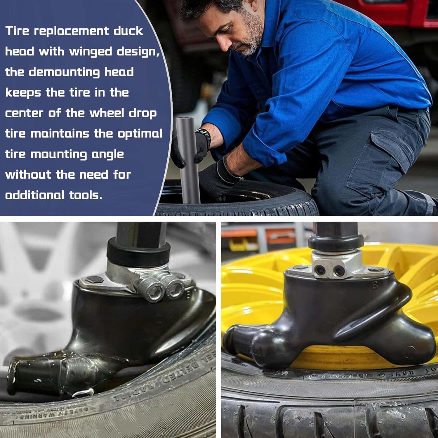 Tire Changer Duck Head 4-120129B,Tire Machine Duck Head,Wing Style Black Plastic Duck Head for Workshop tire Changer (4, Black-4)