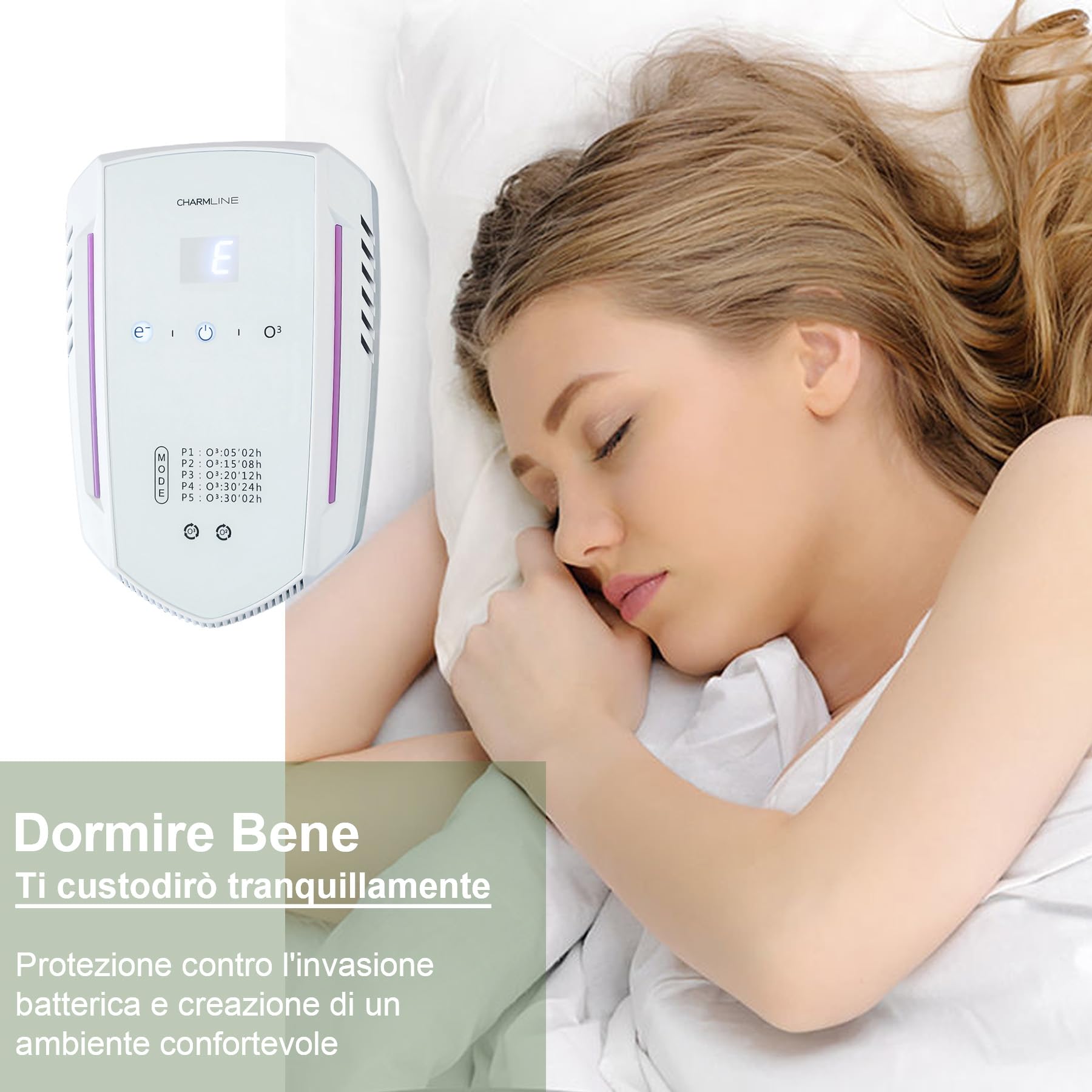 Purificatore d’aria con ozono e ioni negativi, per eliminare gli odori di stanze per animali, case nuove, bagni e cucine, generatore di ozono per interni, purificatore aria elimina odori