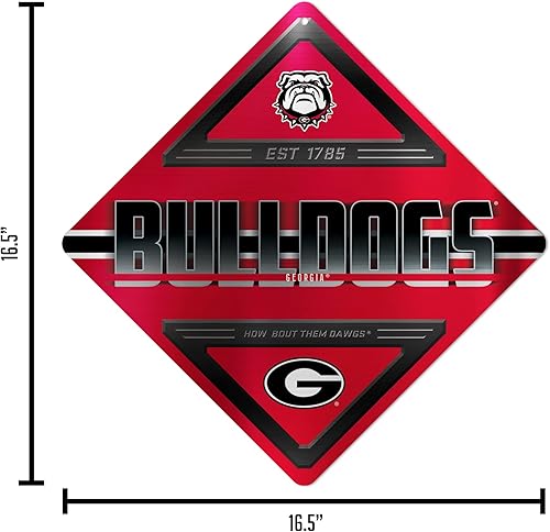 Miniatura 137 de Rico Industries NCAA - Letrero de metal estándar de 16.5 x 16.5 pulgadas, decoración del hogar, dormitorio, oficina, cueva de hombre