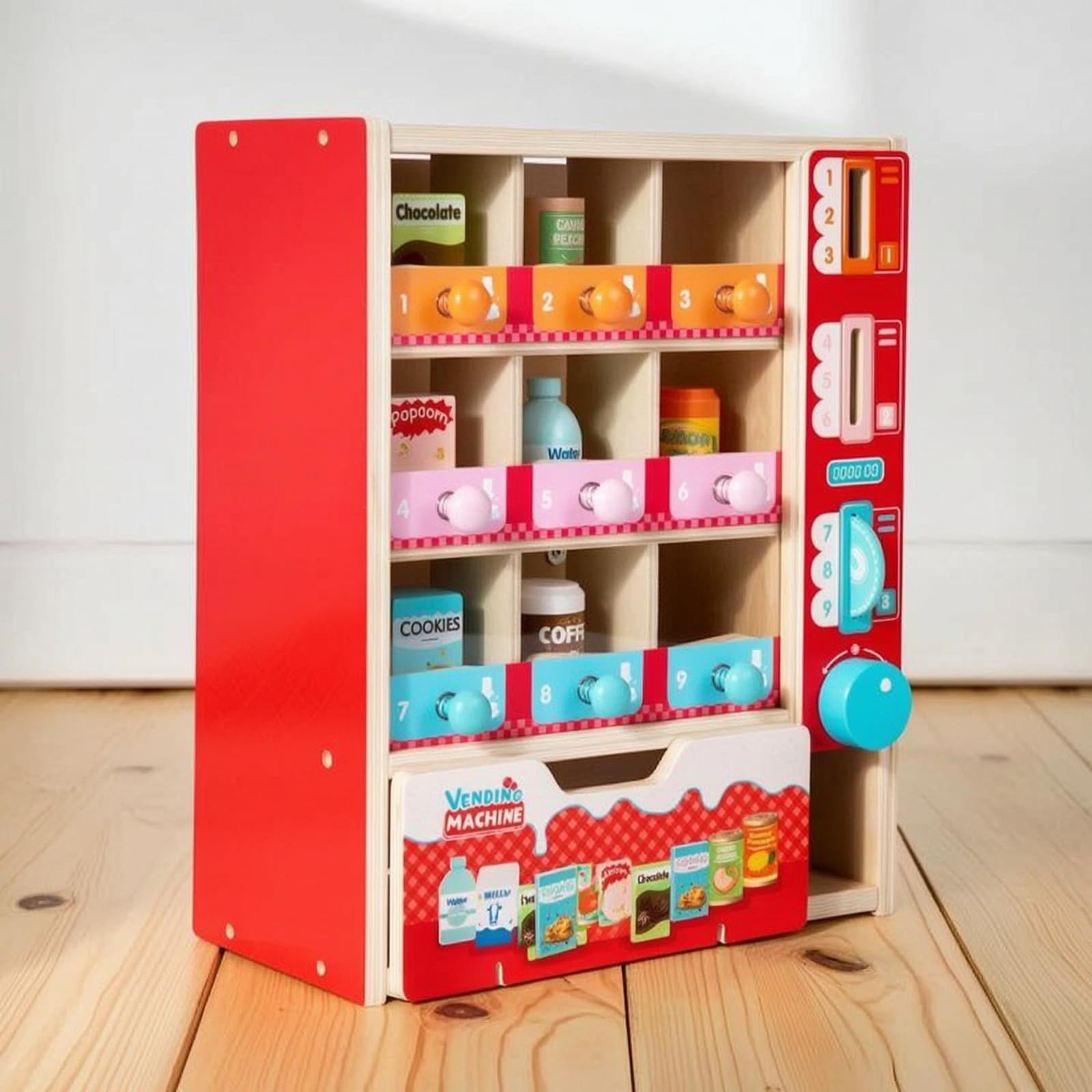 Gralara Distributore Automatico Giocattolo Realistico Distributore Automatico Giocattolo Interattivo Gioco D'imitazione per Bambini, Scuola Dell'infanzia