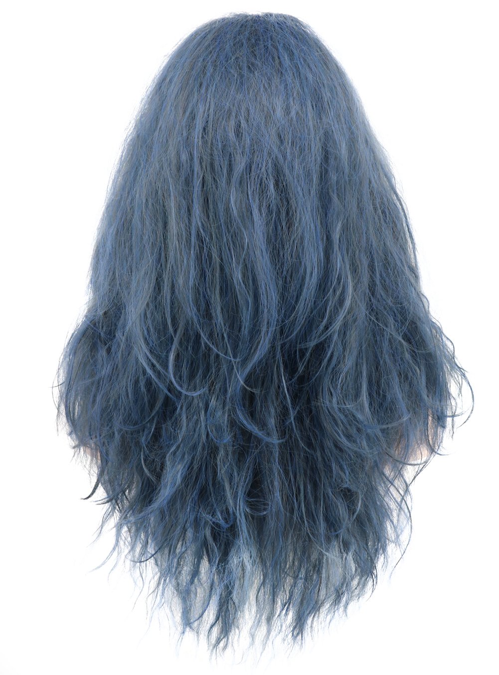 karlery Adult Women Dark Blue Long Curly Wig Halloween Cosplay Witch Wig Costume Party Wig - Image 4