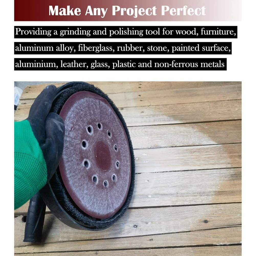 50 Pezzi di Carta Vetrata per Cartongesso con Chiusura A Strappo, Grana 40, 9 Pollici, 10 Fori, Disco Abrasivo In Ossido di Alluminio per Levigatrice per Muri A Secco da 9 Pollici