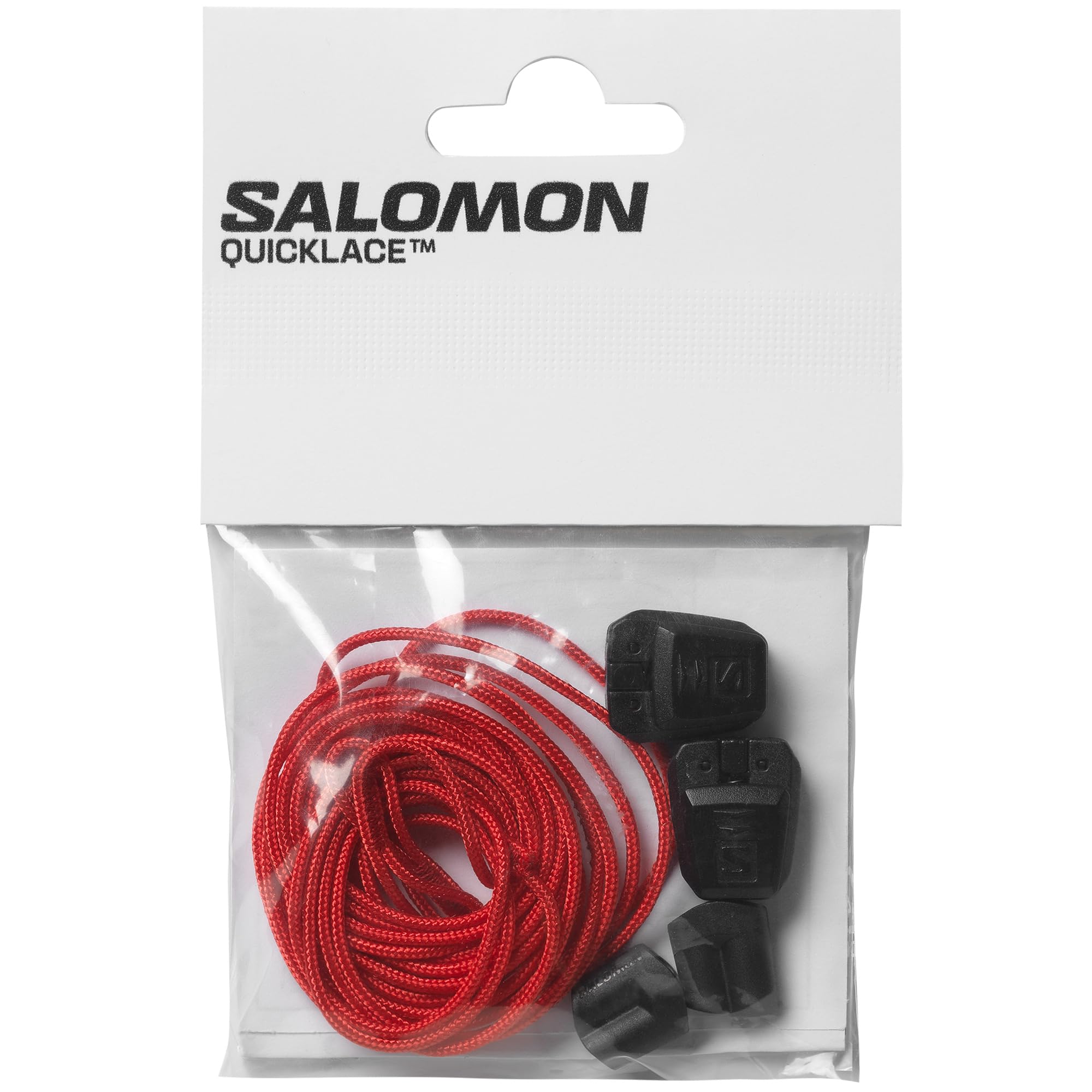 Salomon Quicklace Kit, Footwear Lace Replacement Accessory - Racing Red/Black/Black - NS