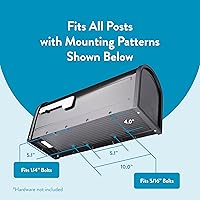 Vista 11 de ARCHITECTURAL MAILBOXES - Buzón de correo Postmount, 8950B-10
