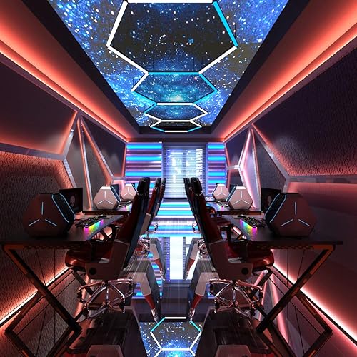 Miniatura 2 de Tangkula Escritorio de computadora para juegos de 46 pulgadas, escritorio para computadora de oficina en casa, mesa de estudio para espacios